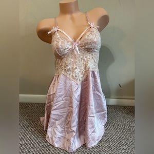 Super cute pink ribbon baby doll teddy dress